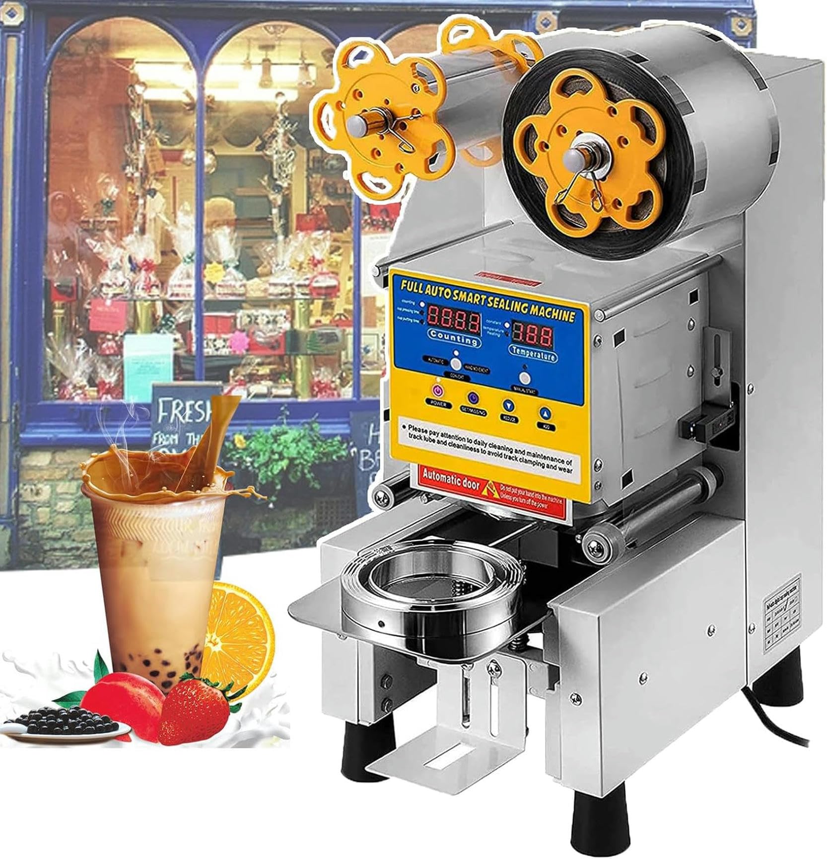 AYCDL LCD Electric Cup Sealing Machine, Full Automatic Cup Sealer Machine