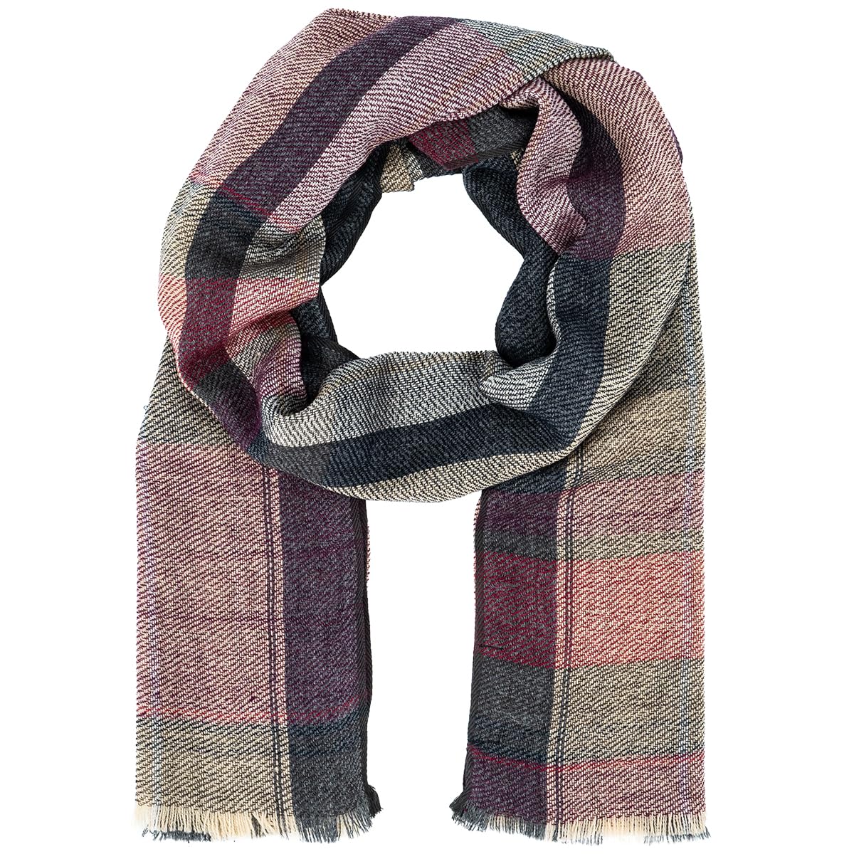 Bufanda para hombre LINDENMANN multicolor ideal para combinar con abrigos 5