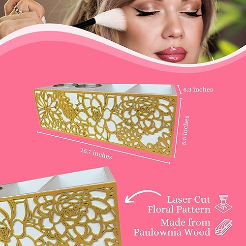 Miniatura 6 de Organizador de herramientas para el cabello y almacenamiento de Cratehill. Elegante organizador de herramientas para el cabello, organizador de