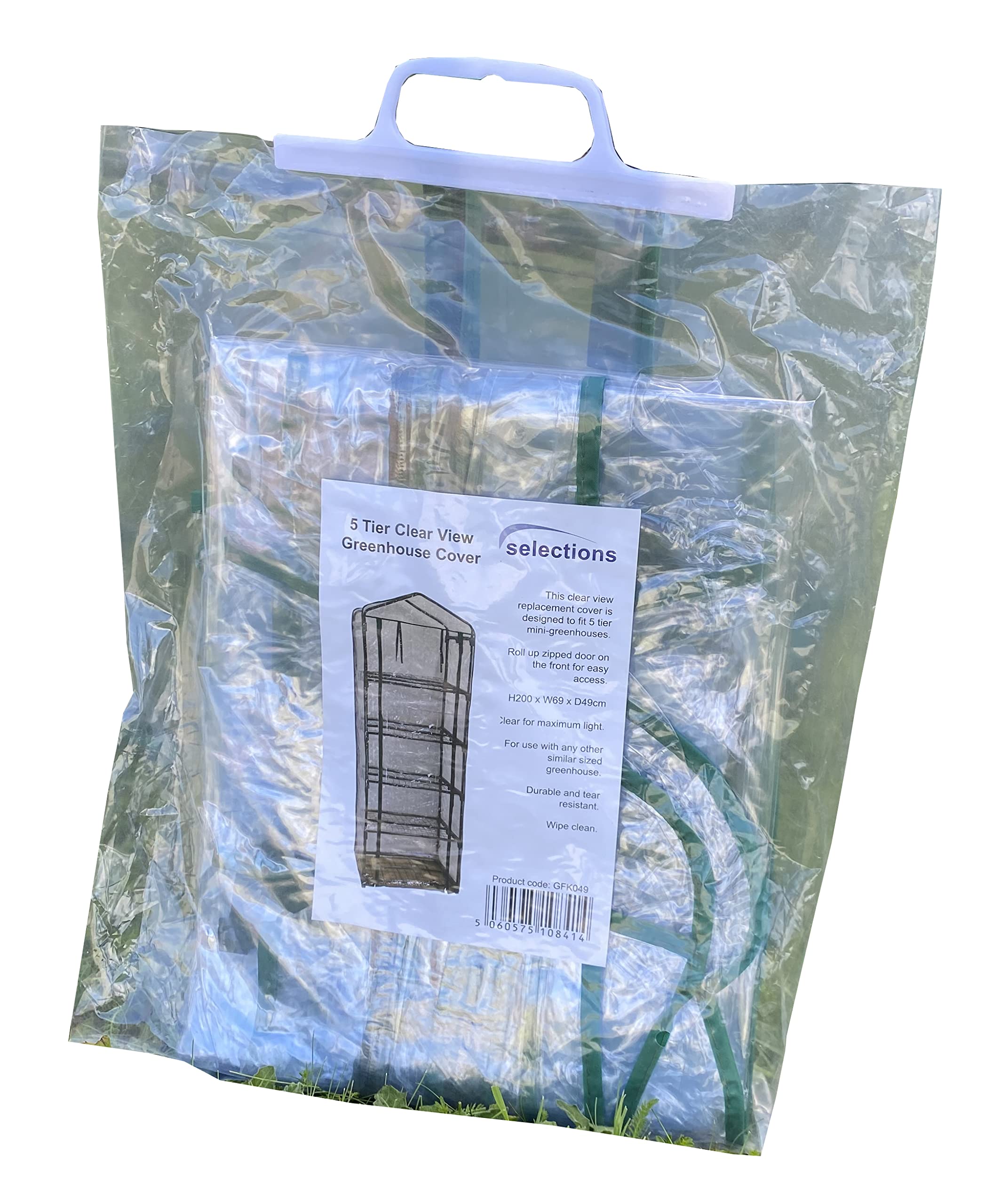 Selections 5 Tier Mini Greenhouse Clear View Replacement Cover