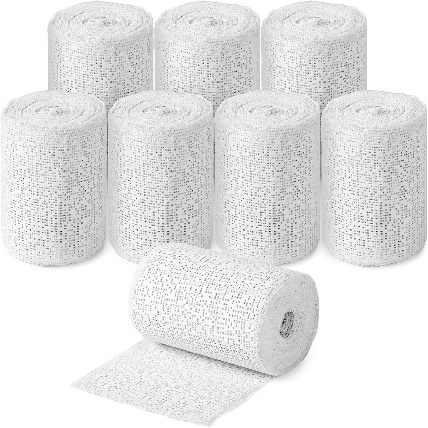 CraftWrap Plaster Cloth Pack of 8 - Paper Mache for Sculptamold, Sculptures and DIY Halloween Costume Ideas - Plaster of Paris for Crafts & Arts Projects (4'' X 180'')