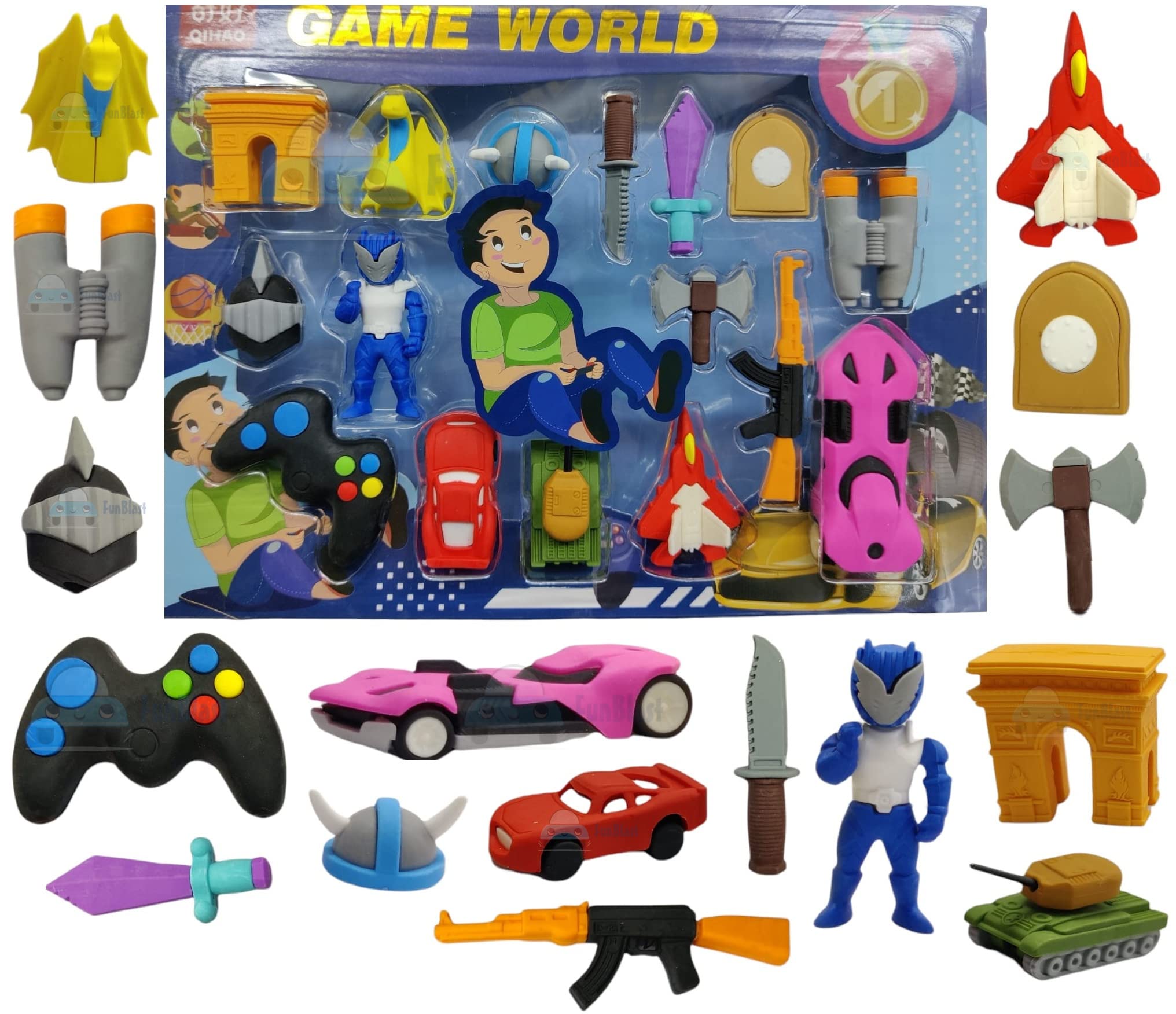 FunBlast Erasers for Kids - Cartoon Eraser for Kids, Stylish Erasers for Boys and Girls, Kids Stationary Set, Birthday Return Gift for Children (Pack of 16; Multicolor) (B09V73ZCPY) Amazon Price History, Amazon Price Tracker