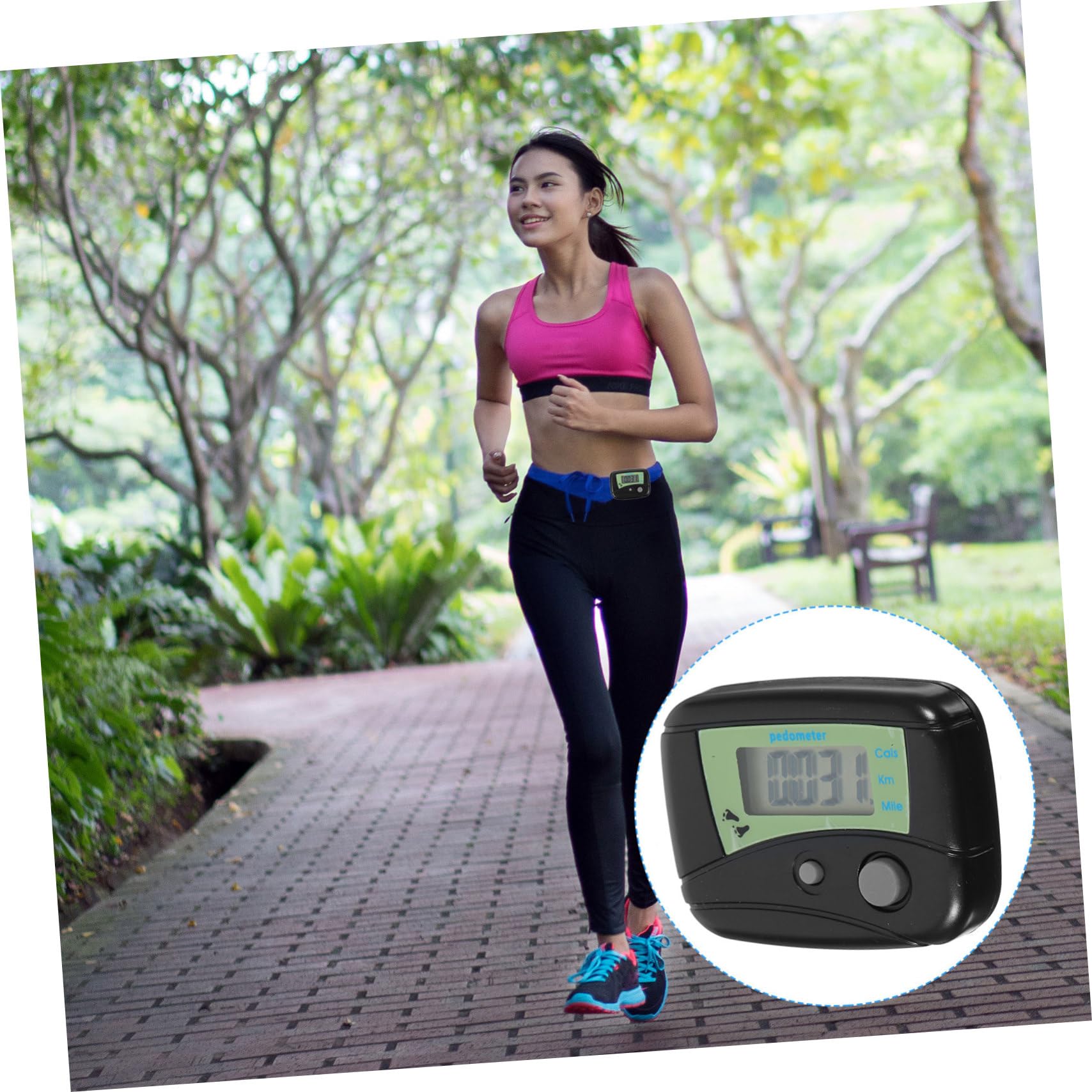 10 Pièces Compteur De Distance à Pied Podomètre pour Marcher Compteur De Pas Numérique EUR De Pas Podomètre Clip sur EUR De Calories Black