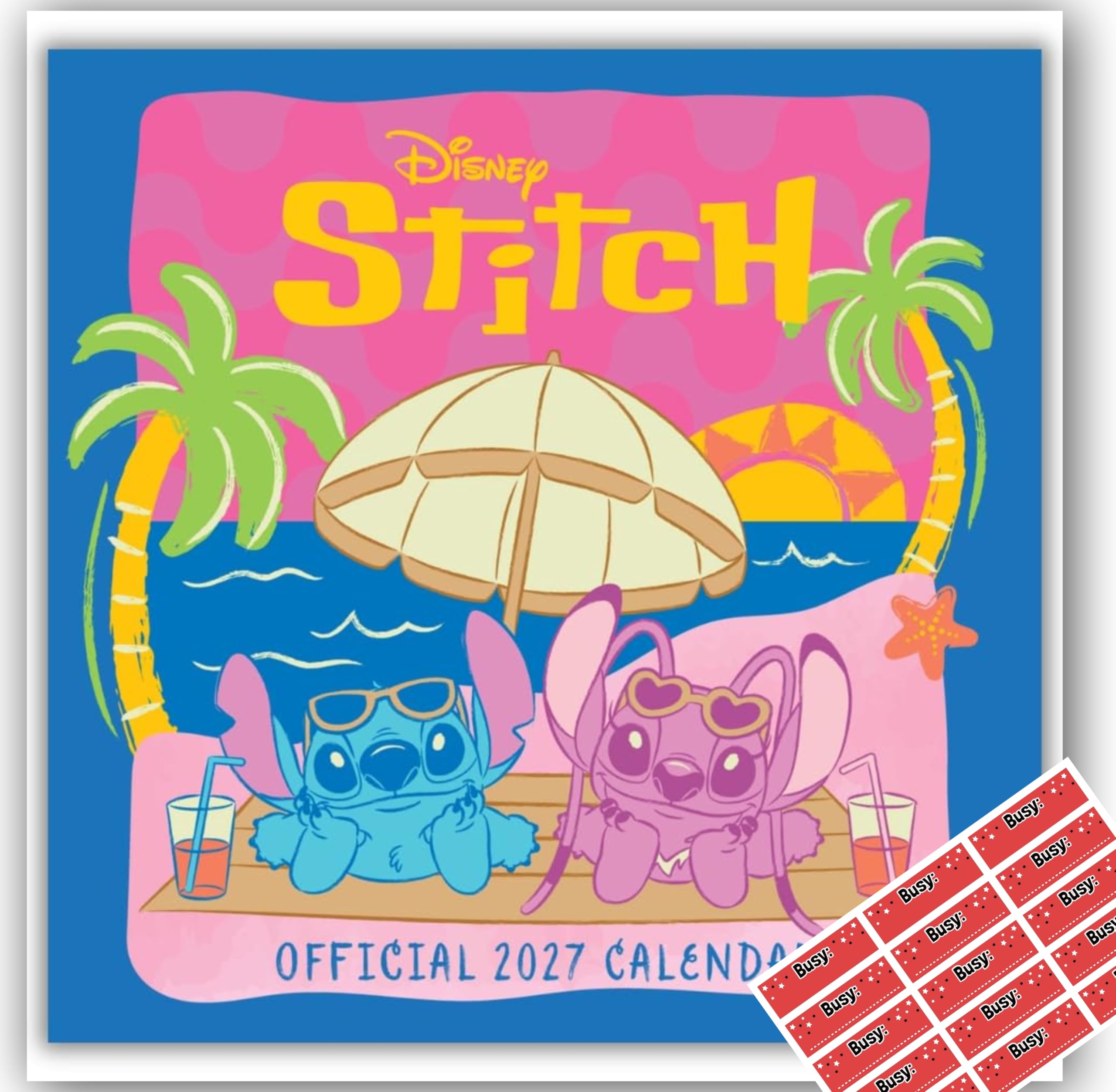 Stitch Calendar 2027 Lilo & Stitch Wall Calendar with FREE Organisational Stickers