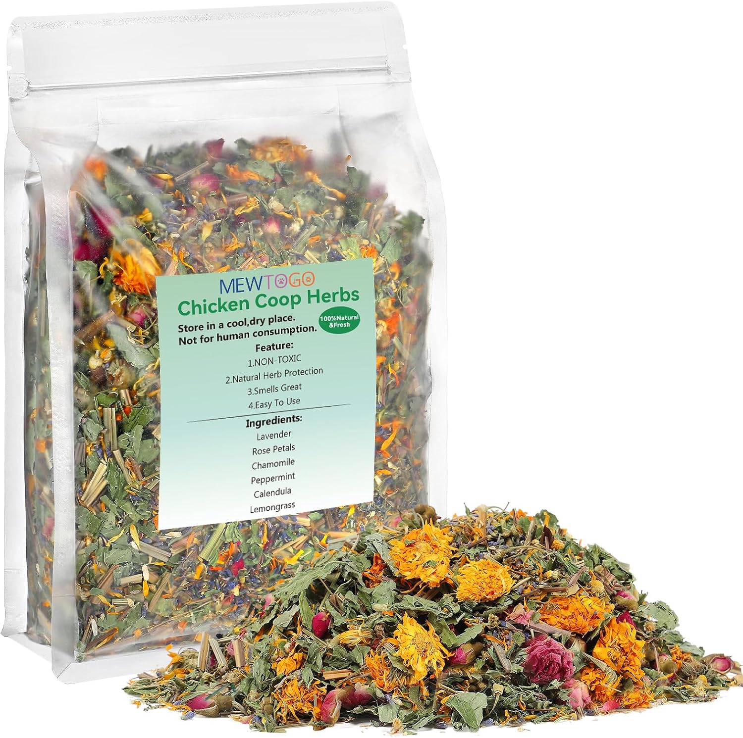 MEWTOGO Chicken Nesting Herbs for Outdoor Indoor Chicken Coop
