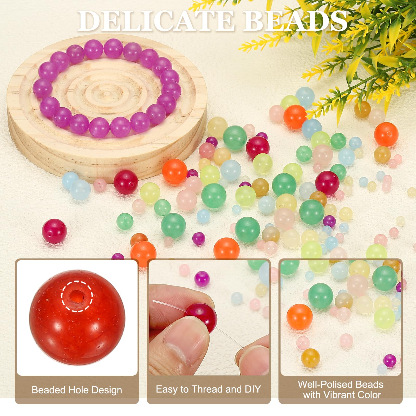 PATIKIL 45 Pcs 10mm Red Aventurine Beads - Image 3