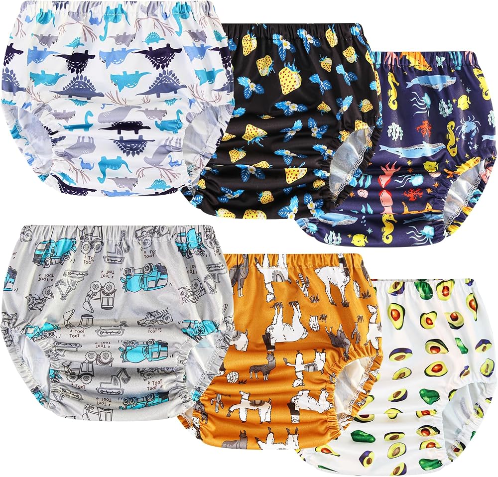 Joyo roy 6Pcs Plastic Underwear Covers for Potty Training 2T Rubber Pants for Toddlers Plastic Pants Rubber Training Pants Toddlers Plastic Training Pants Rubber Pants Plastic Diaper Covers Toddler — 사진 1
