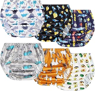 Joyo roy 6Pcs Plastic Underwear Covers for Potty Training 3T Rubber Pants for Toddlers Rubber Training Pants for Toddlers Plastic Training Pants Baby Diaper Covers Toddler Waterproof Diaper Cover