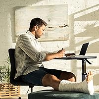 Vista 7 de Vaunn Mesa auxiliar médica ajustable con ruedas para cama (para uso en hospitales y uso doméstico)