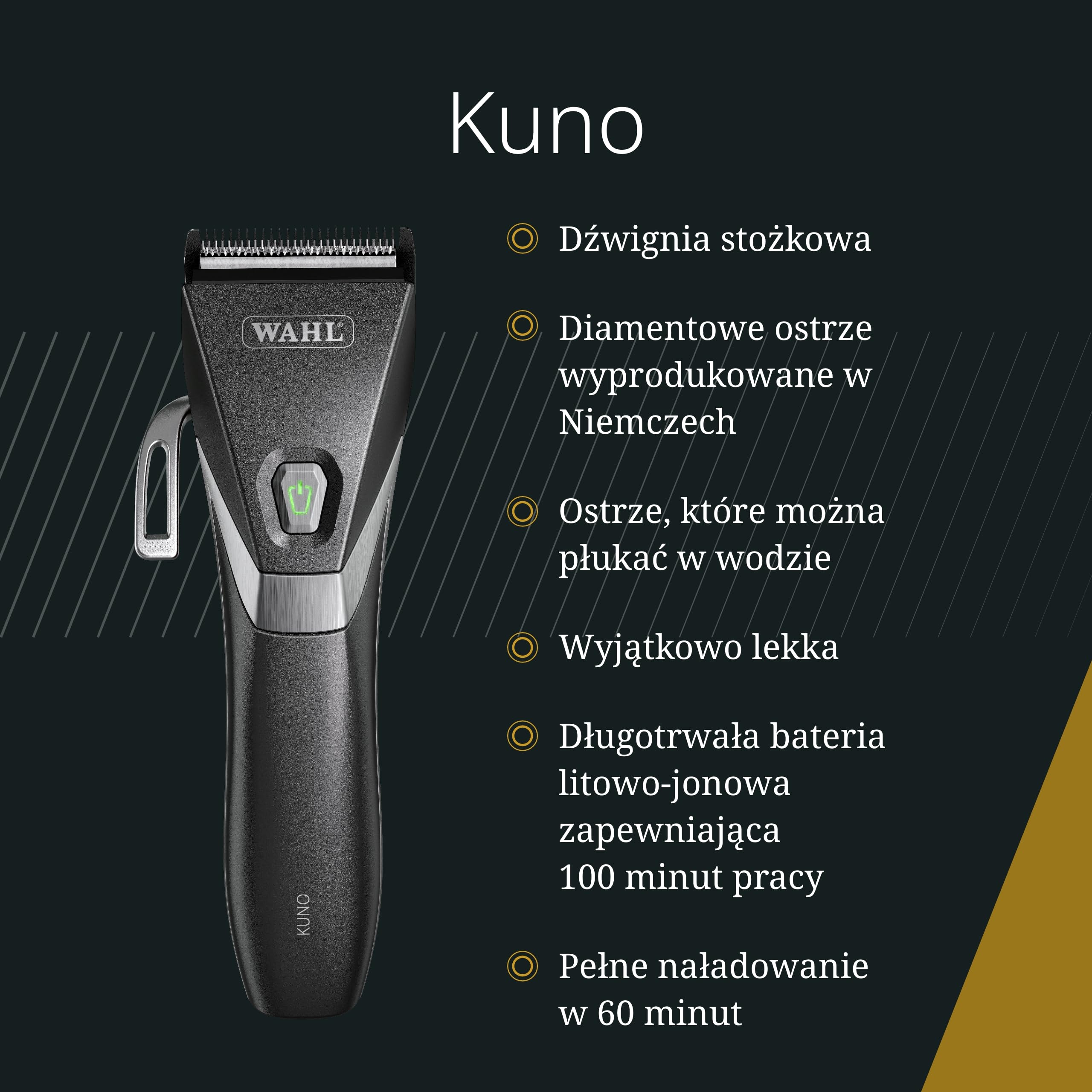 Moser Kuno Profesjonalna Maszynka z Zestawem Ostrzy, Czarna