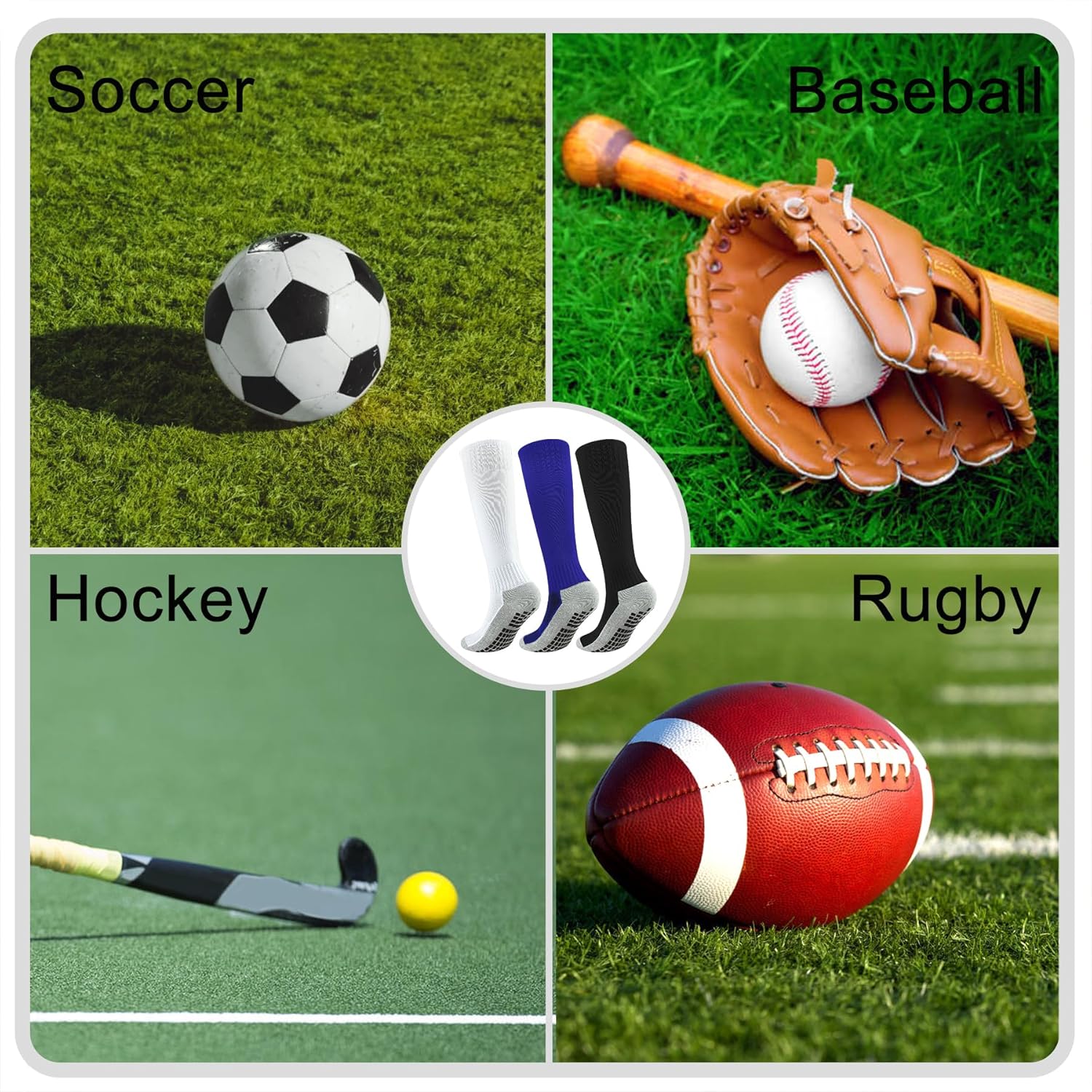 Kids Soccer Grip Socks Boys Knee High Socks Girls Soccer Non Slip Sock Football Baseball Sports Youth - Image 5