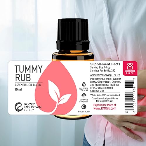 Miniatura 2 de Rocky Mountain Oils Mezcla de aceites esenciales para frotar la barriga con aceites esenciales 100 puros y naturales para difusor y tópico aceite