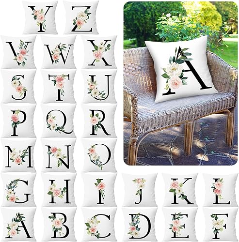 Miniatura 4 de Fundas de cojín de primavera, fundas de almohada con monograma, fundas de cojín floral, decoración de sala de estar para sofá, cama, silla,