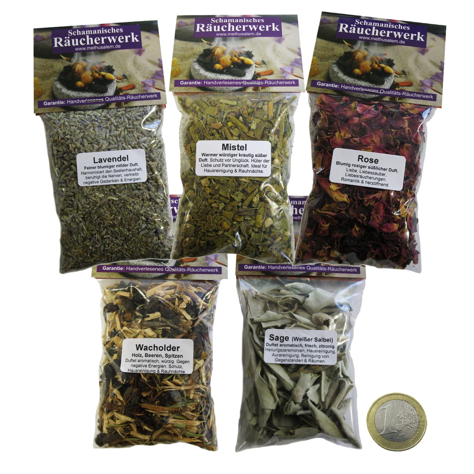 RAUHNÄCHTE räuchern 19-TLG Rauhnacht KOMPLETT Set mit Räucherwerk, weißer Salbei, Weihrauch, Myrrhe, Styrax, Räucherpfanne, Räucherzubehör, Rauhnachtfibel. 81900-16ST/3165S