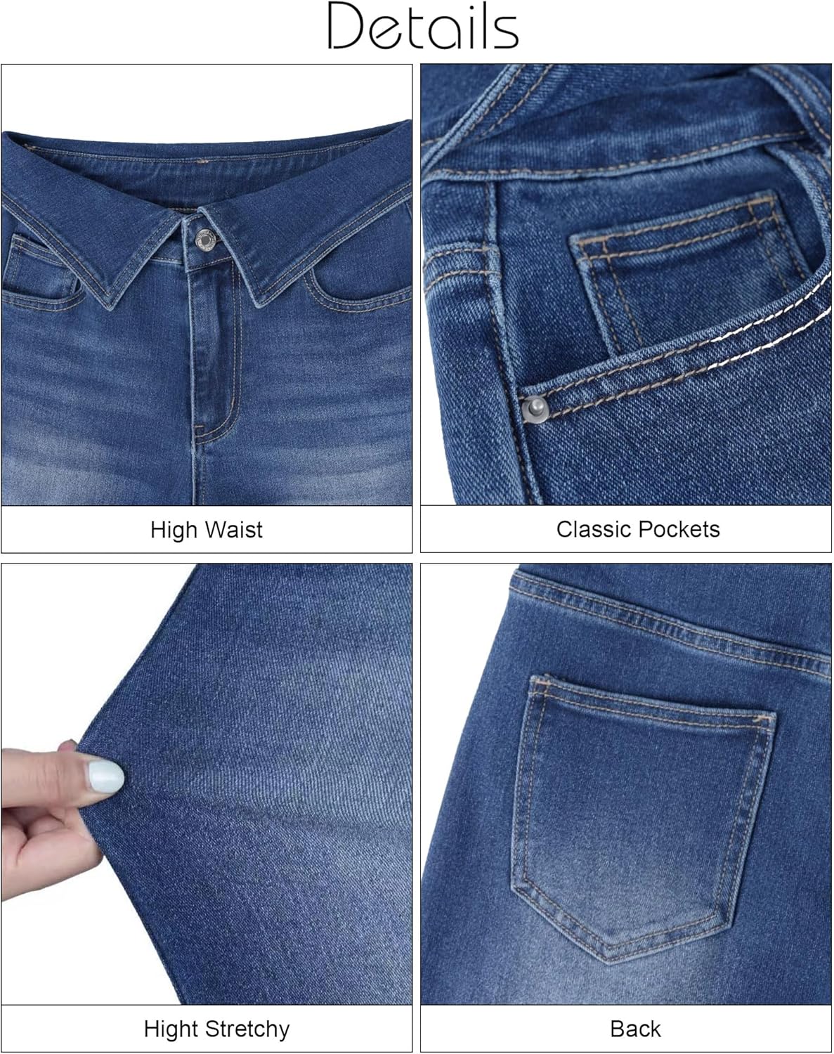 Women's Wide Leg Jeans High Waist Stretchy Baggy Jeans Loose Fit Casual Trendy Denim Pants Y2k Boyfriend - Image 6
