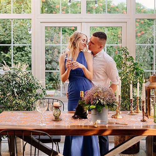 Miniatura 7 de Newwiee Camino de mesa metálico con purpurina de 11 pulgadas x 164 pies, rollo de camino de mesa de malla fina con tijeras y regla suave, decoración