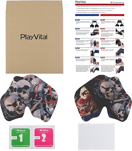 Miniatura 2 de eXtremeRate PlayVital - Agarre antideslizante para controlador PS5, almohadillas de goma suave con textura profesional para controlador ps5 - Ghost