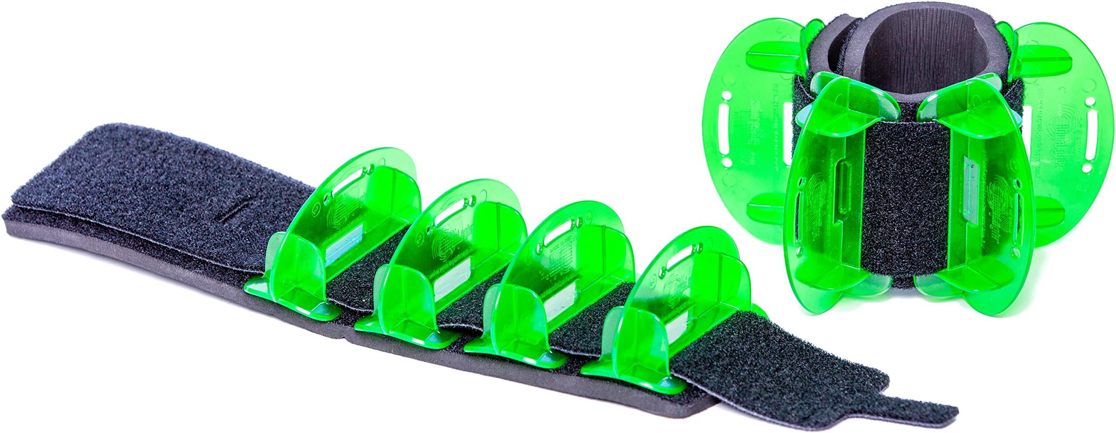 Low Resistance High Speed Hybrid Aquatic Training Fin Set - Green - Includes Online Access Demonstration Video & Workout Program - Pair (LRPCFIN)