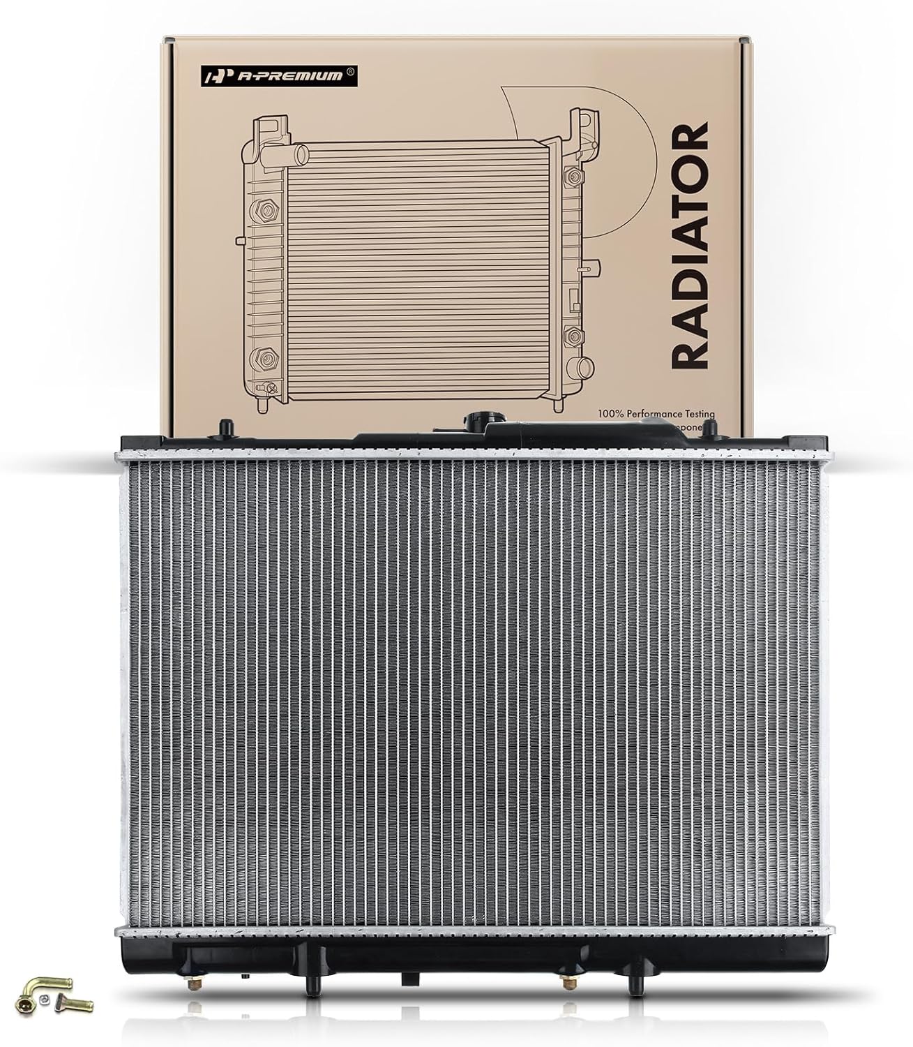 A-Premium Engine Coolant Radiator Assembly with Transmission Oil Cooler Compatible with Mitsubishi Montero Sport 1997-2003 2012-2015, V6 3.0L, Automatic Transmission