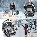 Bemece Siège auto Rain Cover, Siège de voiture bébé Rain Couverture universelle avec ventilation latérale et accès rapide grande fenêtre, protégé contre la pluie, Snow, Vent et poussière, Accessoires de voyage pour bébés