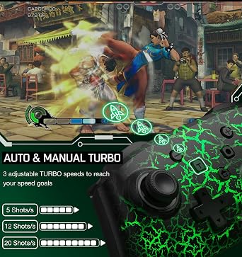 Wireless Switch Controller for Nintendo Switch 1/2/Lite/OLEDSwitch Controllers Compatible with Android, IOS, Windows PC, Switch Pro Controller Features LED,Motion,Vibration,Turbo,Wake Up