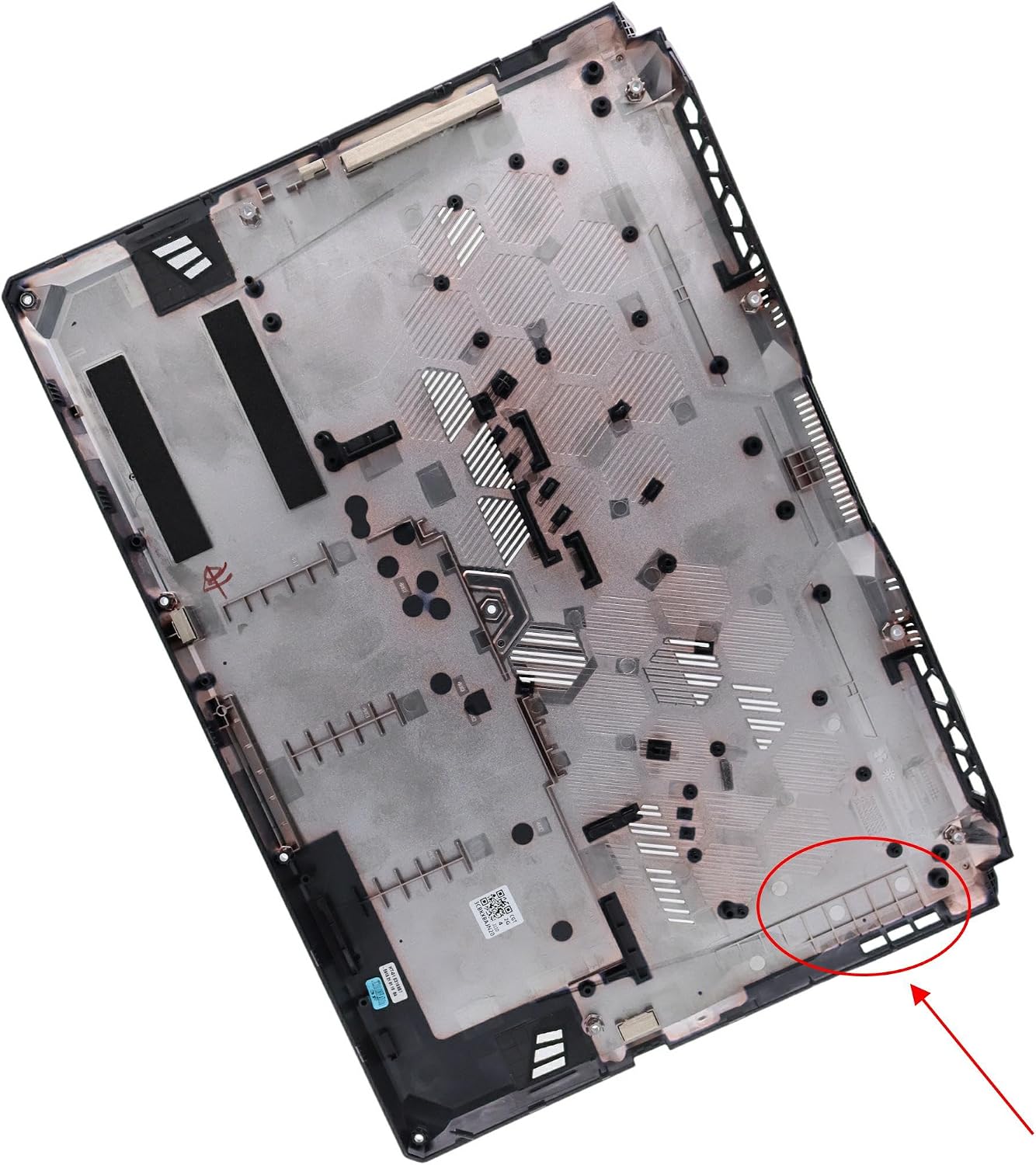 Deal4GO Black Bottom Case Lower Base Cover (3 Air Outlet) Replacement for ASUS TUF Gaming FA506 FX506 FA566 Series