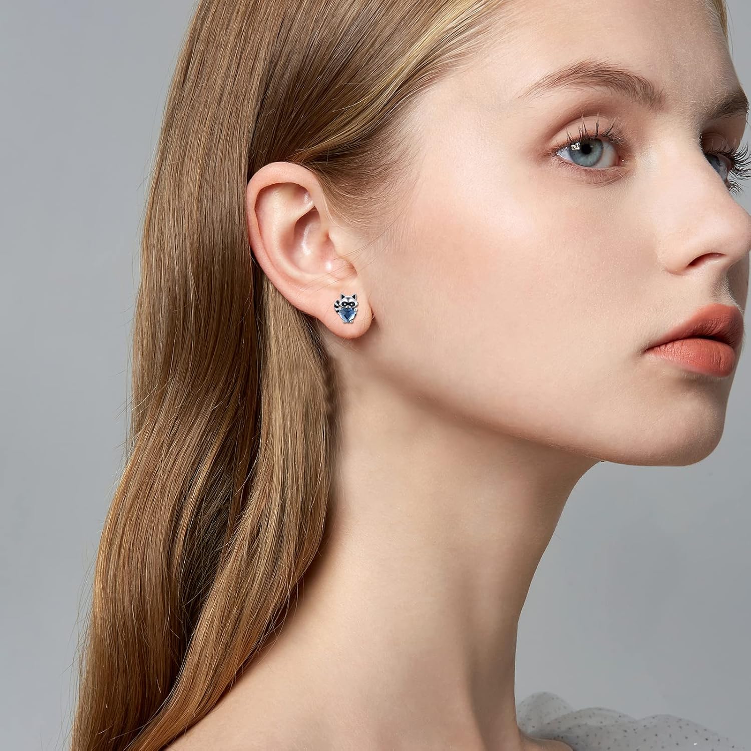 JUSTKIDSTOY Hypoallergenic Earrings Sterling Silver Crystal Cute Animal Studs Earrings for Sensitive Ears Birthday Gifts for Women Girls - Image 4