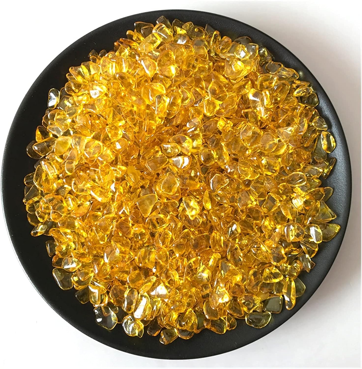 Bracelets Yellow Stone Crystal Quartz Small Gravel Color Fish Tank Flower Pot Garden Home Ornament Adjustable (Color : Yellow)