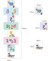 Vista 2 de Calcomanías sensoriales de camino para decoración de aula, para suelo y pared, divertidas calcomanías de piso con números para aumentar