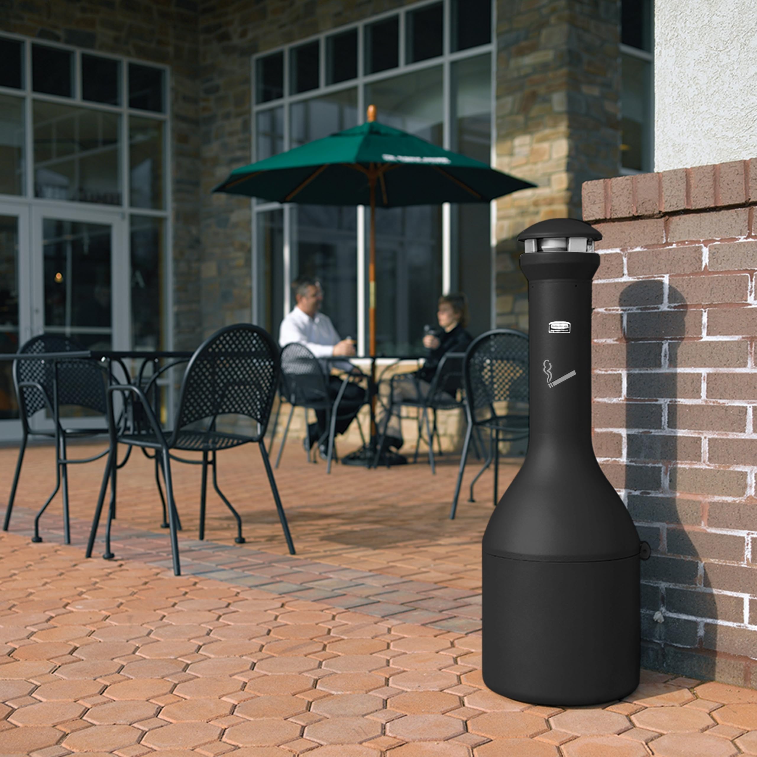 rubbermaid cigarette receptacle Rubbermaid Commercial Products Infinity High-Capacity Smokers Station 4.1  Gallon Black Weather Resistant Cigarette Butt Receptacle/Disposable Outdoor  Ashtray For Bars/Restaurants/Offices/Malls: Office Waste Bins: Amazon.com:  Industrial & Scientific