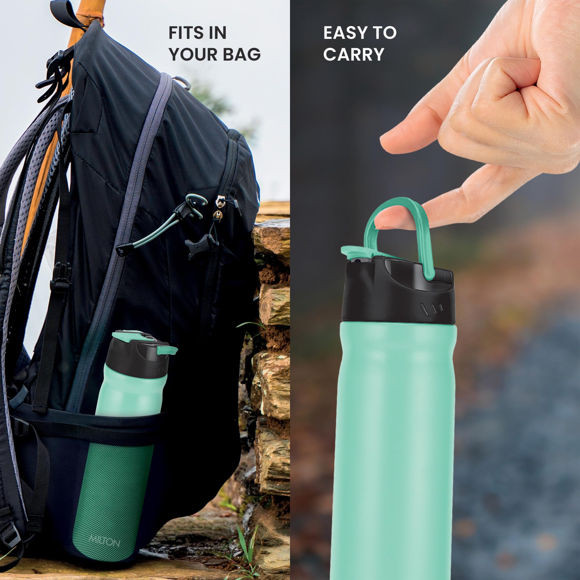 MILTON Max 600 Stainless Steel Sipper Water Bottle 500 ml, Single Walled, ISI Certified I Leak Proof Lid, Rust Proof I for School, Office, Gym I Aqua Green — Amazon image 4