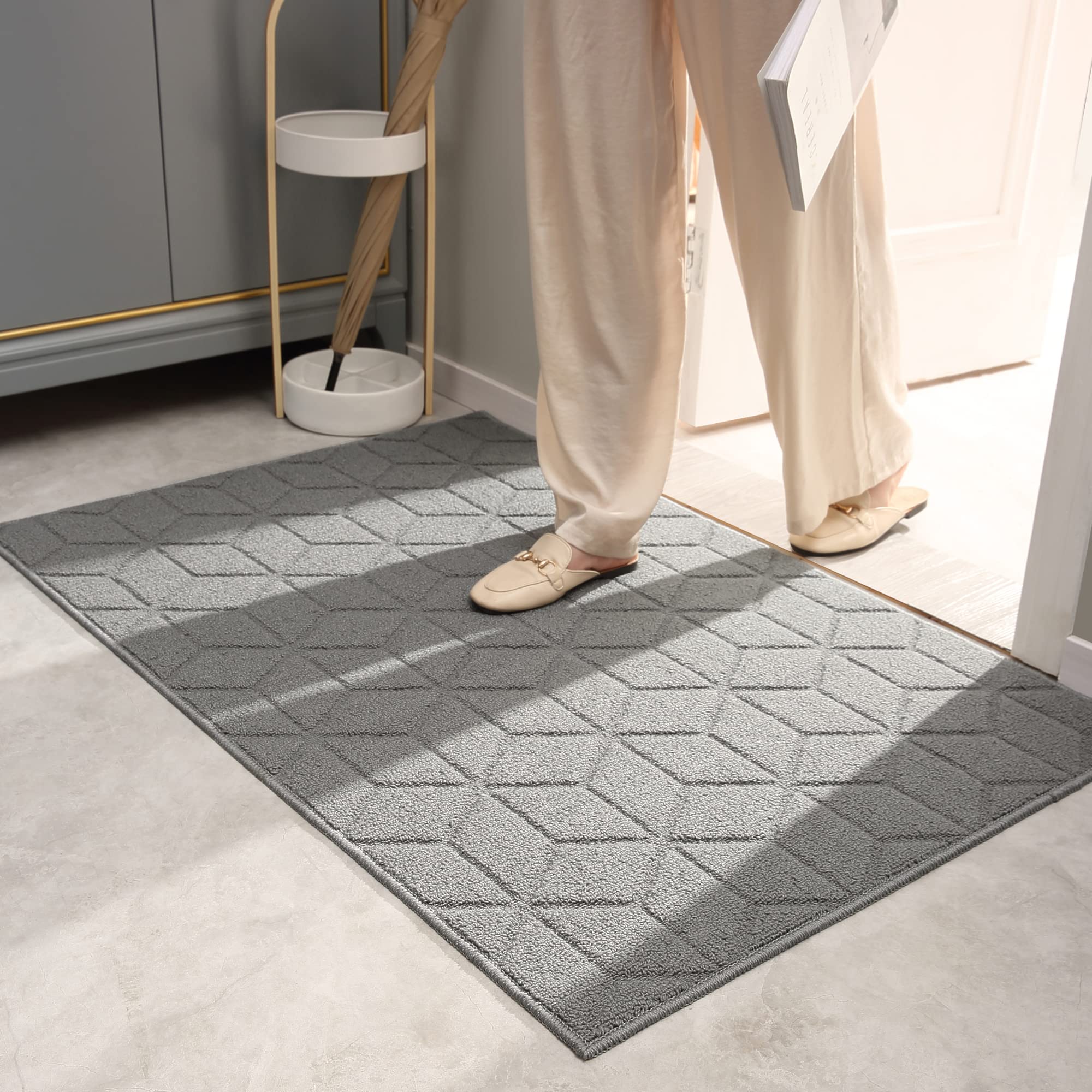 granny says indoor doormat, 20" x 32", non-slip front door mats, outdoor welcome mat washable, low profile indoor doormats for entryway, floor inside back door mats