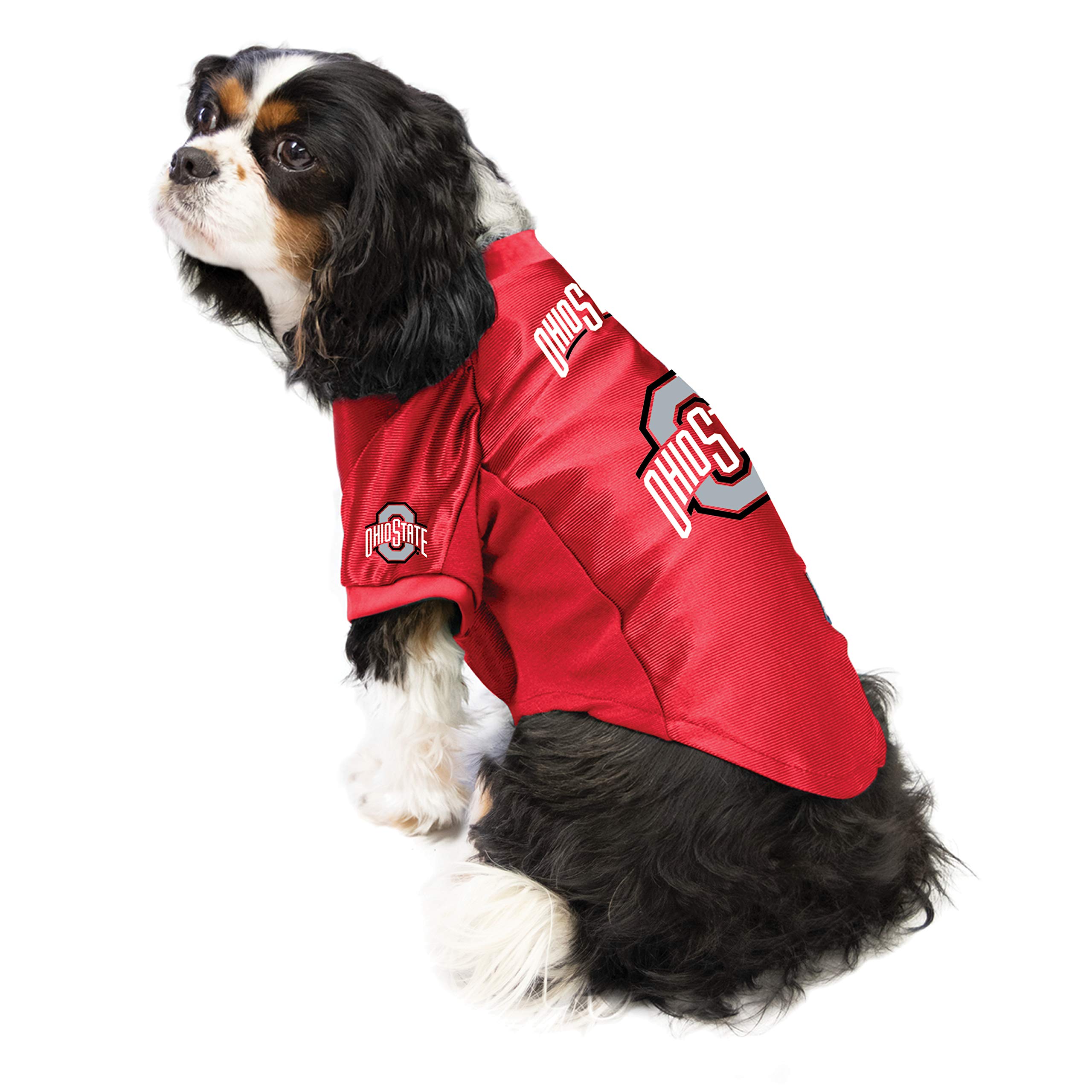 Littlearth NCAA Ohio State Buckeyes Stretch Pet Jersey, Team Color, Large - Image 3