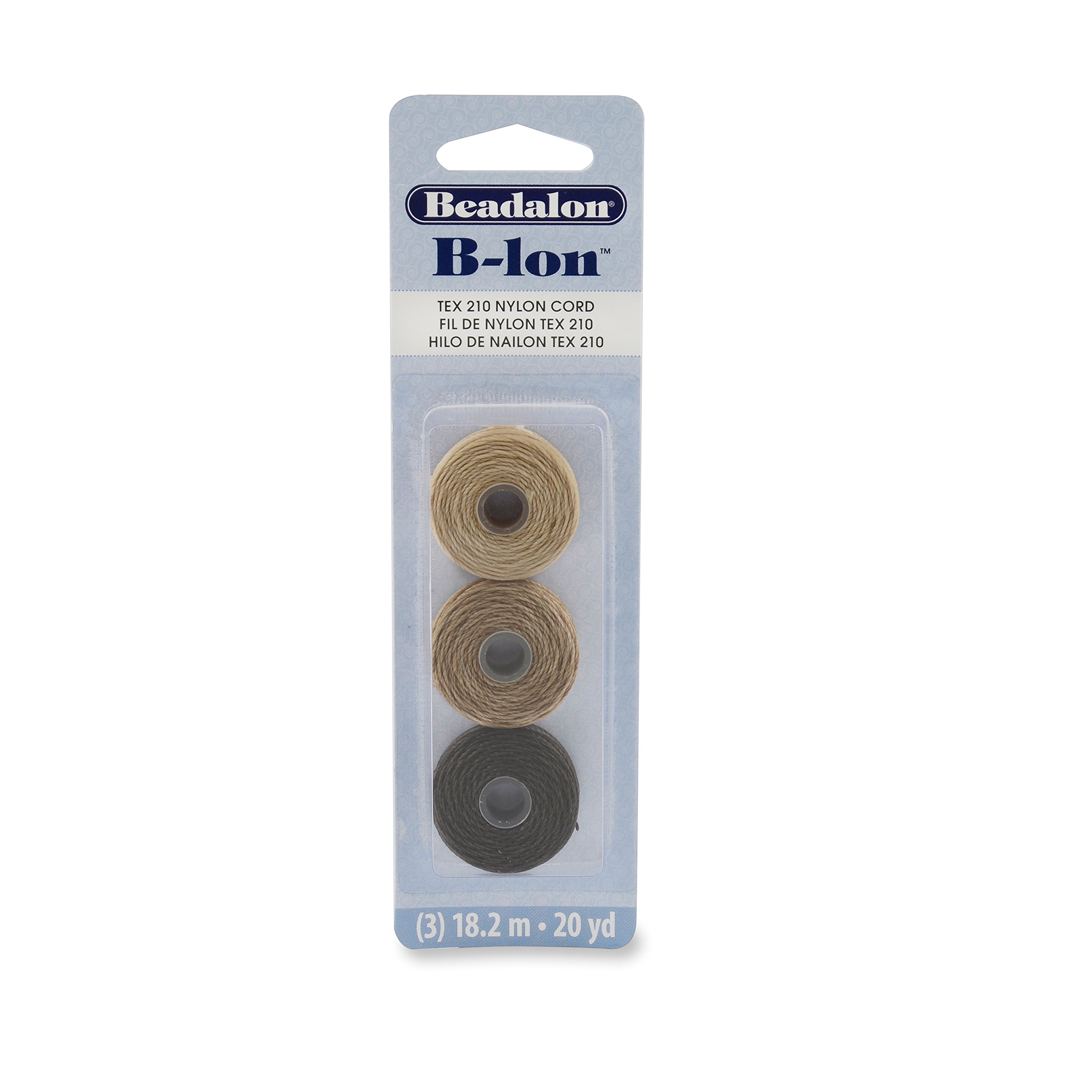 Beadalon – 170 x -104 b-LON Cable, Tex 210, Color marrón Oscuro/Medio Marrón/Poco marrón