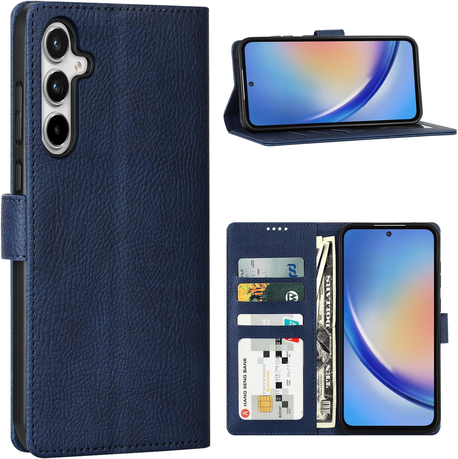 YJROP For Boost Mobile Bounce Case,with Screen Protector,PU Leather Wrist Strap Card - View #9