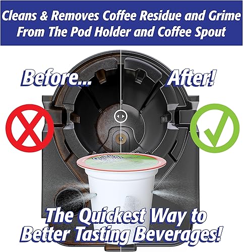 Miniatura 6 de Quick & Clean Paquete de 4 tazas de limpieza + 2 filtros con paquete descalcificador (2 usos totales) - Compatible con 2.0, solución de