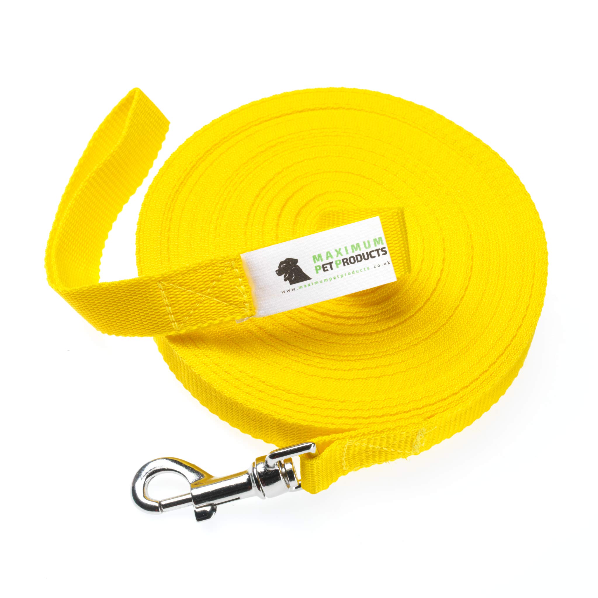 Maximum Pet Products Dog Training Lead (85ft/25m, Yellow)
