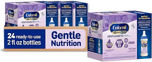 Enfamil Neuropro Gentlease - Fórmula para bebés, lista para alimentar Botella Nursette, alivia los gases y el llanto, vitaminas y minerales para el