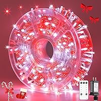 Vista 9 de JMEXSUSS 200 luces LED de Halloween para el aire libre, 66 pies, luces moradas y naranjas para decoraciones de Halloween, para interiores