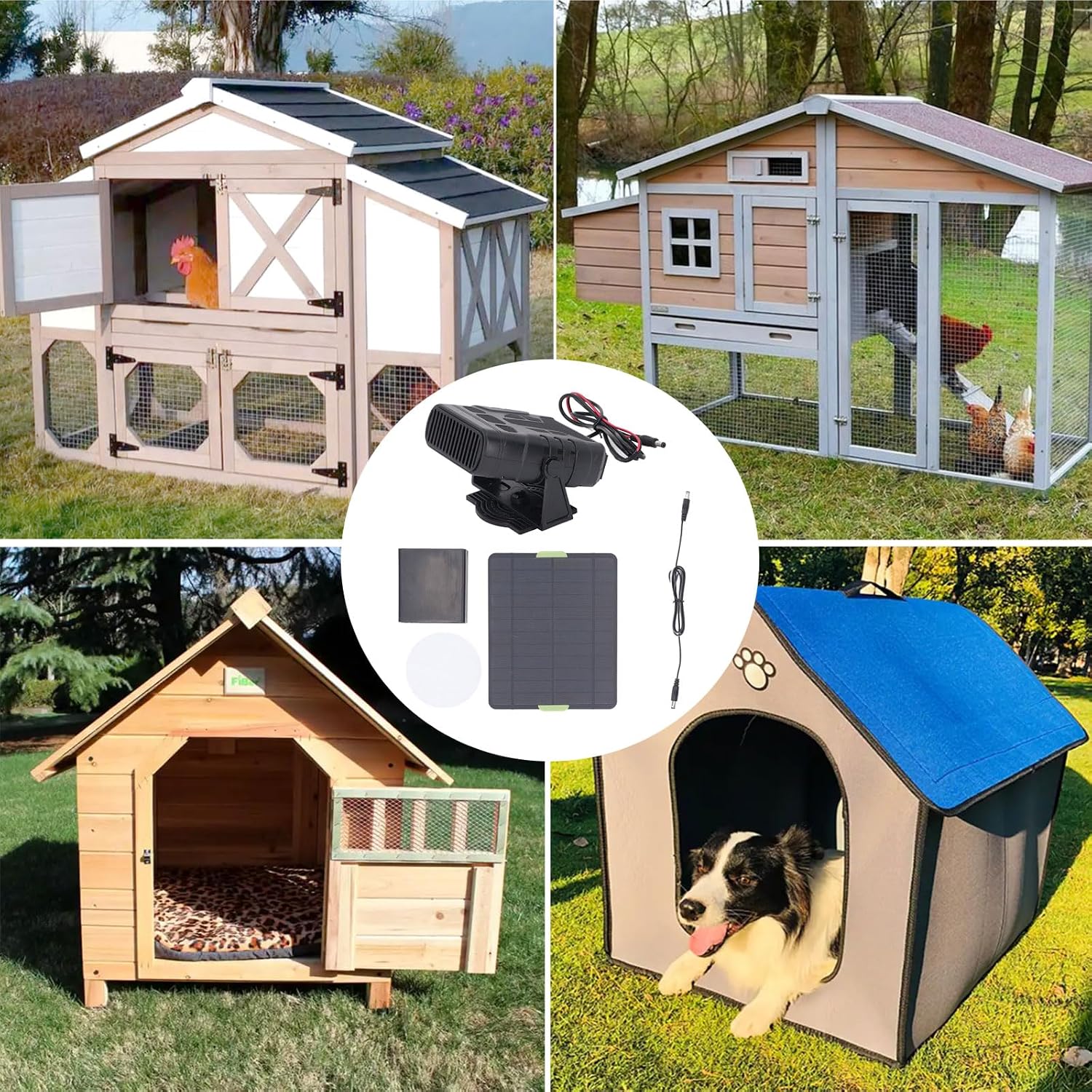 Outdoor Electric Heater Solar Panel Sunlight 30W Winter Portable Camping Car Warmer Drying And Heating Energy Efficient Animal Warmer
