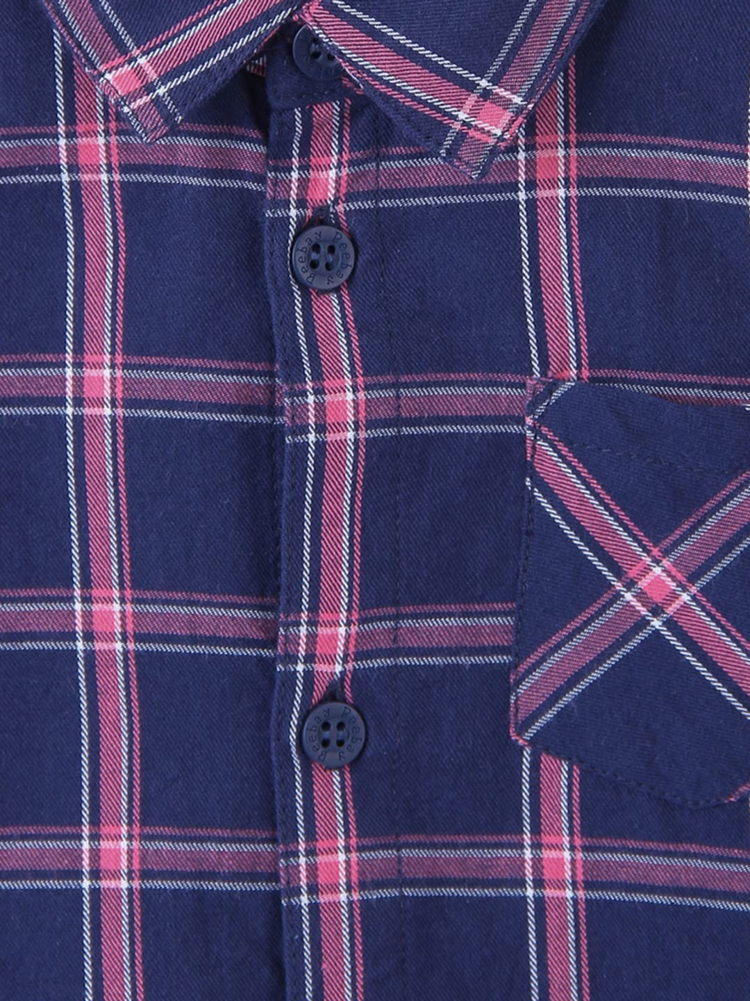 Beebay Full Sleeve Yard Dyed Cotton Shirt Navy 1