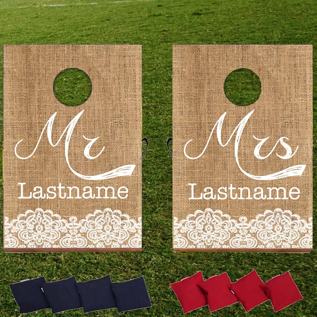 VictoryStore Cornhole Games - Custom Wedding Bag Toss Game - Custom Wedding Cornhole