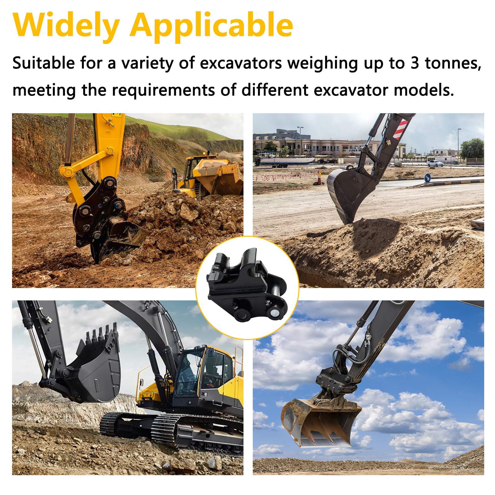 Mini Bagger Schnellwechsler, mechanisch für 0,8–2 Tonnen Bagger, Heavy-Duty Schnellkupplung für Löffel, Hammer und andere Anbaugeräte. Einfache Montage und schneller Werkzeugwechsel