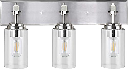 Miniatura 7 de SAFAVIEH SCN4058A Warley - Aplique de pared de 3 luces de bronce de 10 pulgadas (bombillas LED incluidas)