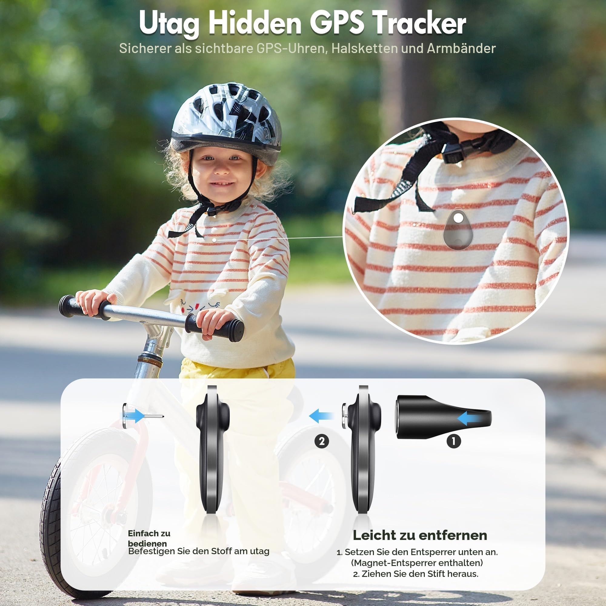 Otag GPS-Tracker für Kinder, 4er-Pack, Schlüsselfinder funktioniert mit Apple Find My (nur iOS), IP67 wasserdicht, Privatsphäre, verlorener Modus, Bluetooth-Tracker für Kinder, ältere Menschen