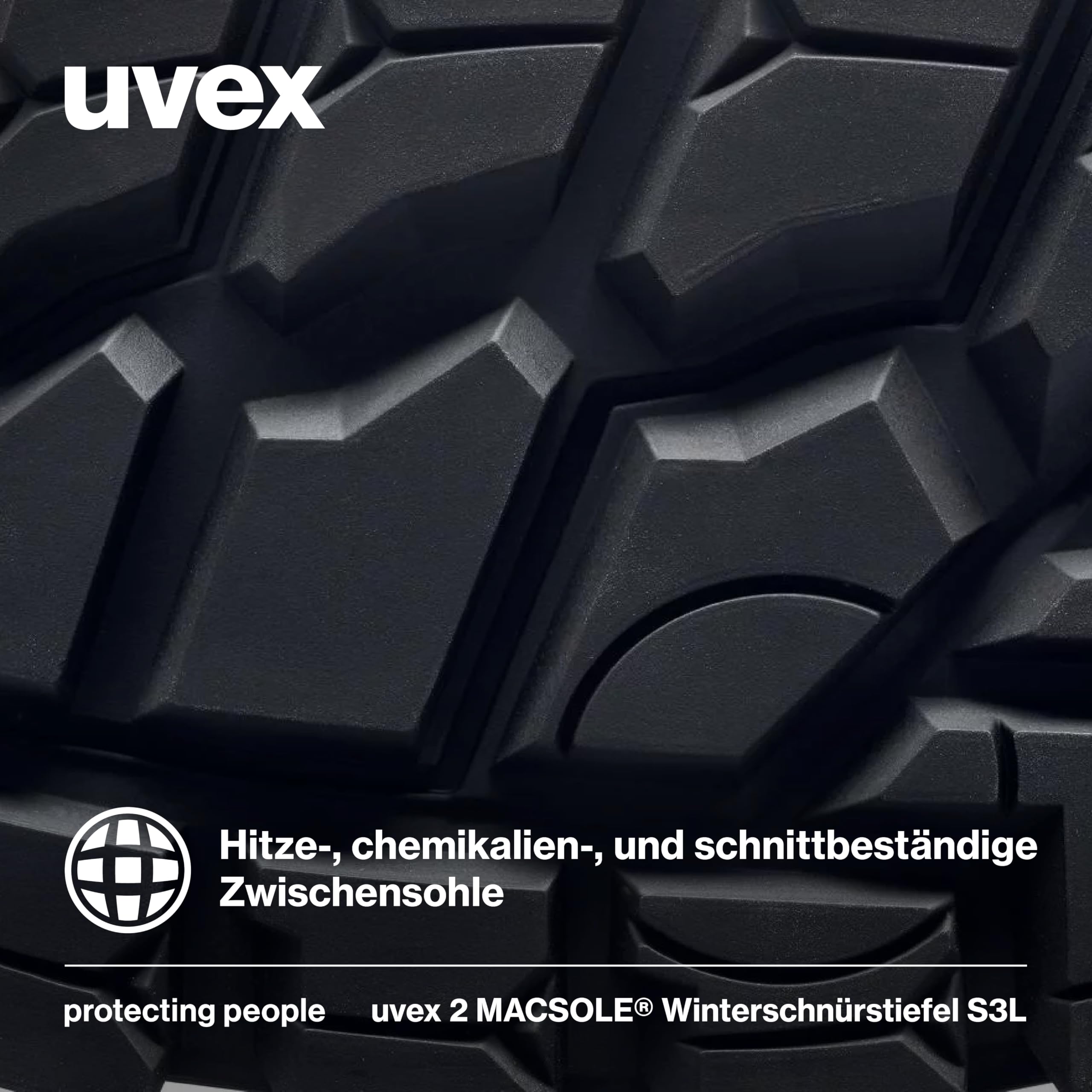 Uvex MACSOLE® - 2 stivali invernali S3L CI HI HRO SR con sistema BOA® Fit – scarpe di sicurezza – stivali di sicurezza – suola in gomma resistente al calore, agli agenti chimici e al taglio –