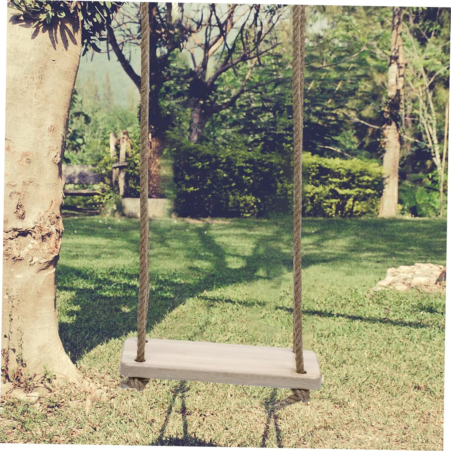 Kisangel 1pc Outdoor Garden Hanging Seat Swing Simple Design Comfortable Texture for Adults Boys and Girls Easy to Install Rope Swing Chair for Use
