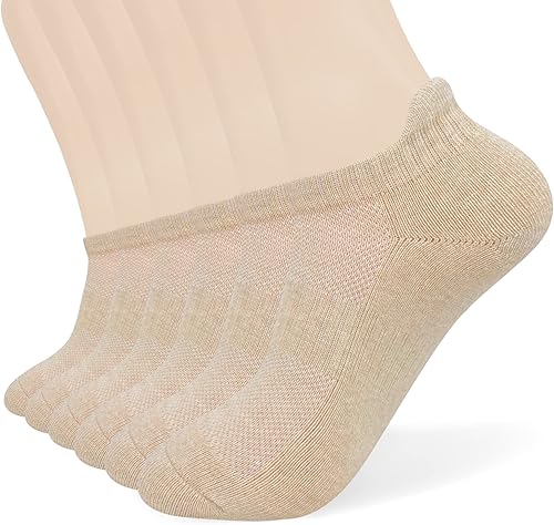 HaloYIYI Calcetines tobilleros atléticos que absorben la humedad para hombre, 6 pares
