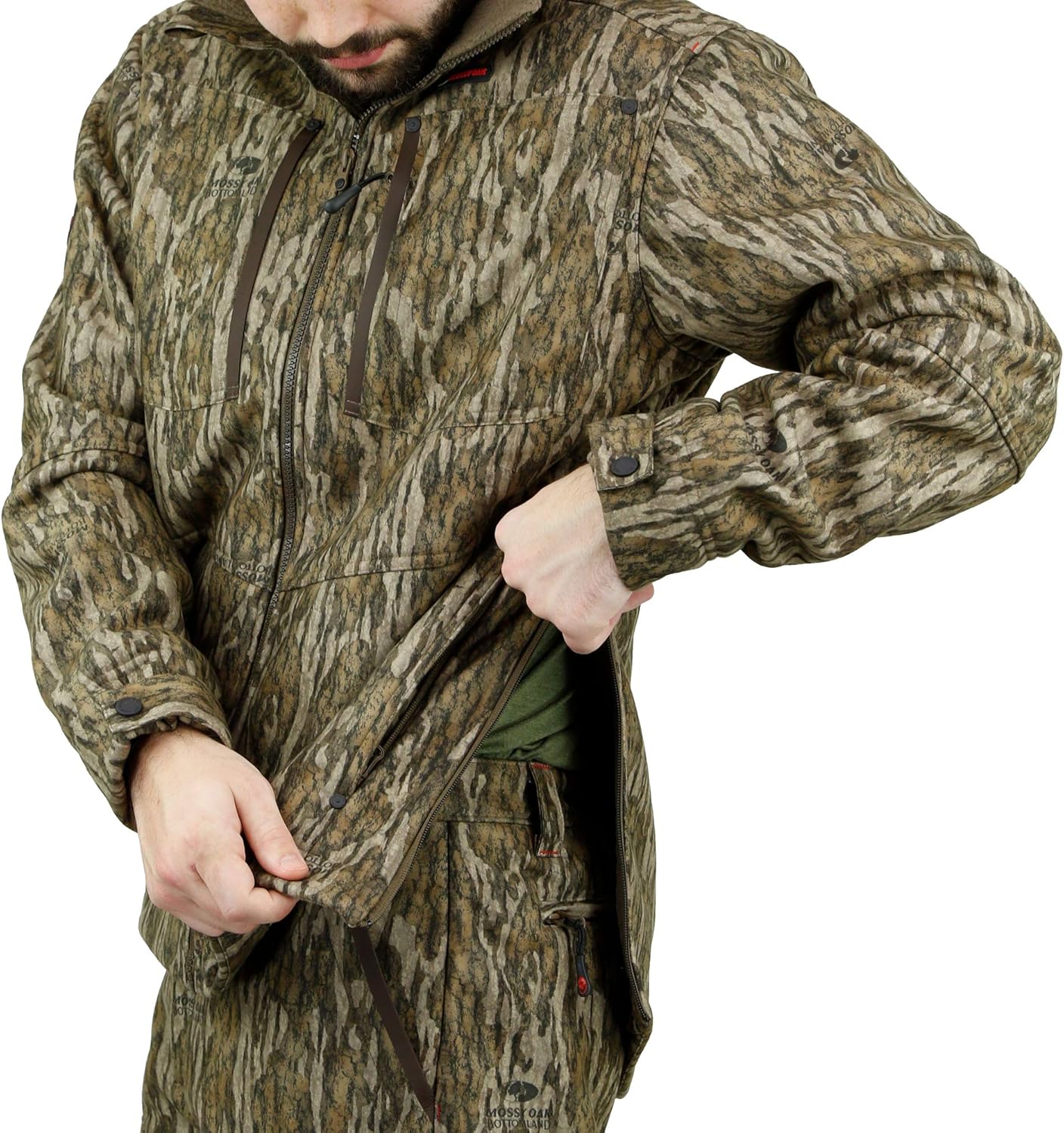 Mossy Oak mens Sherpa Fleece Lined Camo Hunting Jacket for Men - Image 7