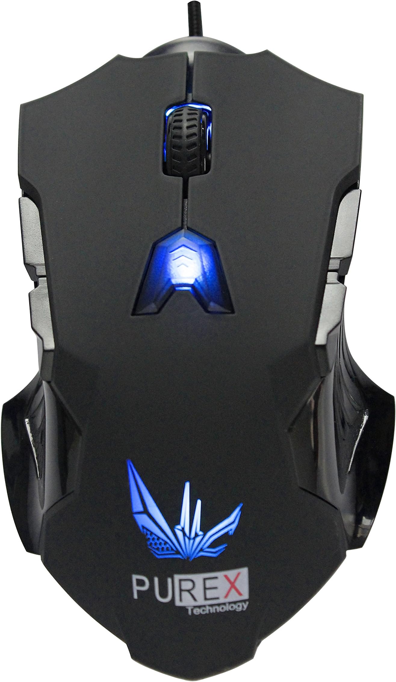 PUREX Technology 3000 DPI High Precision Programmable Wired Laser Gaming Mouse, 8 Programmable Buttons, 4 DPI Settings, 4 Color LED Indicating Profiles, Omron Switch, Rubber Coating Painting-PXE-M811S